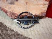Vintage Arrow & Thunderbird & Hoop Silver Pin w/TQ  c.1945～