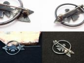 Vintage Arrow & Thunderbird & Hoop Silver Pin w/TQ  c.1945～