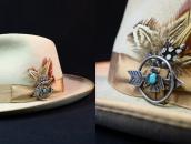 Vintage Arrow & Thunderbird & Hoop Silver Pin w/TQ  c.1945～