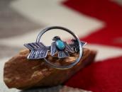 Vintage Arrow & Thunderbird & Hoop Silver Pin w/TQ  c.1945～