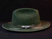 Atq Navajo T-bird Shaped Pin w/Gem Green Turquoise  c.1940～