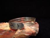 Antique Split Shank Stamped Silver Cuff Bracelet  c.1930