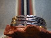 Antique Split Shank Stamped Silver Cuff Bracelet  c.1930