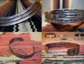 Antique Split Shank Stamped Silver Cuff Bracelet  c.1930