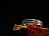 Antique Split Shank Stamped Silver Cuff Bracelet  c.1930
