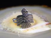 Atq Crossed Arrows Stamped T-bird Shape Silver Ring  c.1930～
