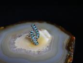 Vintage Zuni Petit Point Turquoise Ring in Silver  c.1965～