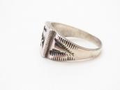 Vintage Navajo or Hopi Thunderbird Overlay Seal Ring c.1950～