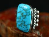 Antique Navajo Split Shank Silver Ring w/Lone Mt. TQ .1930～