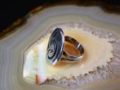 【Beauford Dawahoya】Hopi "Water Serpent" Overlay Ring c.1965～