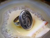 【Beauford Dawahoya】Hopi "Water Serpent" Overlay Ring c.1965～