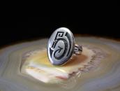 【Beauford Dawahoya】Hopi "Water Serpent" Overlay Ring c.1965～