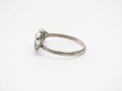 Vtg Zuni RhombusShape Turquoise Inlay Ring in Silver c.1965～