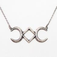 【NAVAJO GUILD】Vintage Sandcast Top Silver Necklace c.1945～