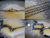【NAVAJO GUILD】Vintage Sandcast Top Silver Necklace c.1945～