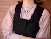 【NAVAJO GUILD】Vintage Sandcast Top Silver Necklace c.1945～