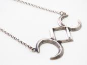 【NAVAJO GUILD】Vintage Sandcast Top Silver Necklace c.1945～
