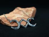 【NAVAJO GUILD】Vintage Sandcast Top Silver Necklace c.1945～