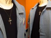 Vintage Navajo Casted Silver Cross Fob Necklace w/TQ c.1965～