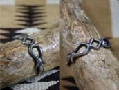 Vintage Navajo Stamped Sandcast Silver Cuff  c.1940～