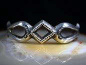 Vintage Navajo Stamped Sandcast Silver Cuff  c.1940～