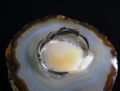 Vintage Navajo Stamped Sandcast Silver Cuff  c.1940～