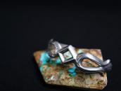 Vintage Navajo Stamped Sandcast Cuff in Silver  c.1940～