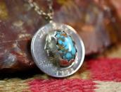 Vtg Quarter $ Coin Top w/Burnham Turquoise Necklace c.1960～