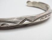Atq Navajo Ingot Silver Triangle Wire Cuff Bracelet  c.1915～