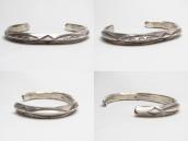 Atq Navajo Ingot Silver Triangle Wire Cuff Bracelet  c.1915～