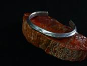 Atq Navajo Ingot Silver Triangle Wire Cuff Bracelet  c.1915～