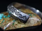 【Jack Adakai】Navajo Vtg Extra Heavy TriangleWire Cuff c.1960