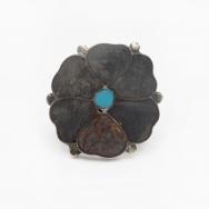 Old Zuni 『Desert Rose』 Multi-Stone Inlay Ring c.1975～