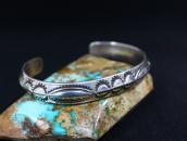 【Jack Adakai】Navajo Vtg Stamped Triangle Wire Cuff  c.1960