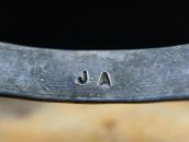 【Jack Adakai】Navajo Vtg Stamped Triangle Wire Cuff  c.1960