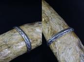 【Jack Adakai】Navajo Vtg Stamped Triangle Wire Cuff  c.1960