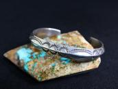 【Jack Adakai】Navajo Vtg Stamped Triangle Wire Cuff  c.1960