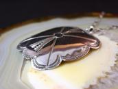 Antique Navajo Stamped Silver Concho Fob Necklace  c.1940