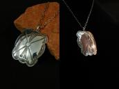 Antique Navajo Stamped Silver Concho Fob Necklace  c.1940