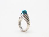 【Lewis Lomay】Hopi High Grade Lone Mt. Turquoise Ring c.1965～