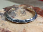 【Mark Chee】Navajo Vtg Triangle Wire Ex. Small Cuff  c.1950～