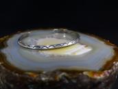 Antique Navajo 卍 Stamped Narrow Triangle Wire Cuff  c.1930