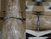 Antique Navajo 卍 Stamped Narrow Triangle Wire Cuff  c.1930