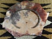 Antique Navajo 卍 Stamped Narrow Triangle Wire Cuff  c.1930
