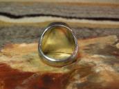 Vtg Cast Silver Men's Ring w/Spider Web Turquoise  c.1965～