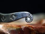 Antique Pueblo Rattlesnake Shape Ingot Silver Cuff c.1930～