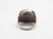 Atq Navajo CastSilver Men's Ring w/Hi-Dome Turquoise c.1930～