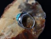 Atq Navajo CastSilver Men's Ring w/Hi-Dome Turquoise c.1930～
