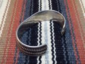 Vintage Filed & Chiseled Ingot Silver Cuff Bracelet  c.1940