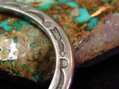 Antique Arrow Stamped Ingot Silver Narrow Bracelet c.1950～